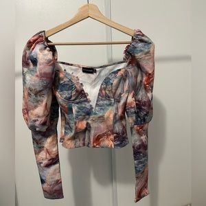 PLT long sleeved corset top